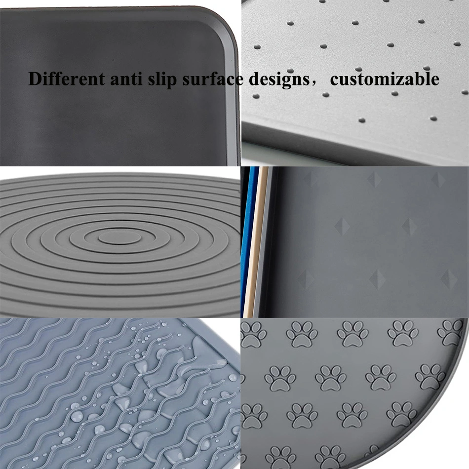 Silicone Dog Cat Bowl Mat Non-Stick Food Pad Water Cushion Waterproof Silicone Pet Food Mat