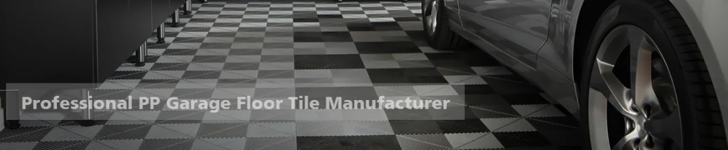 Modular PP Garage Pressure Ingterlocking Floor Tile, PP Car Wash Indoor and Outdoor Anti-Skid Drainage Plastic Splicing Mat