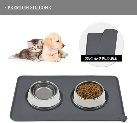 Tappetino per animali domestici personalizzato Tappetino per alimentazione per animali domestici in silicone di grandi dimensioni Tappetino per cani e gatti